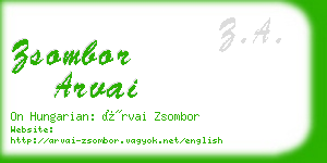 zsombor arvai business card